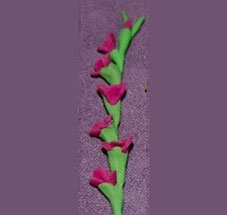 Dollhouse Miniature Gladiolas, Dark Pink, Per Stem